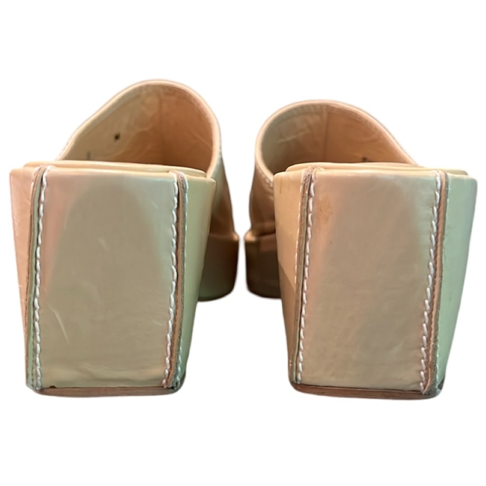 Stuart Weitzman Tan Leather Retro Chunky Platform… - image 8